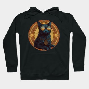 Cool Cat with Glasses Hoodie